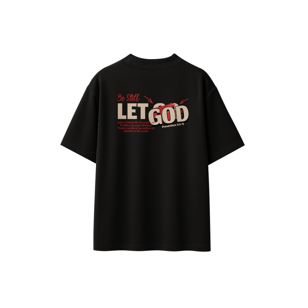 Camiseta Cristã Oversized -Let God (deixe Deus agir) - Imagem 5