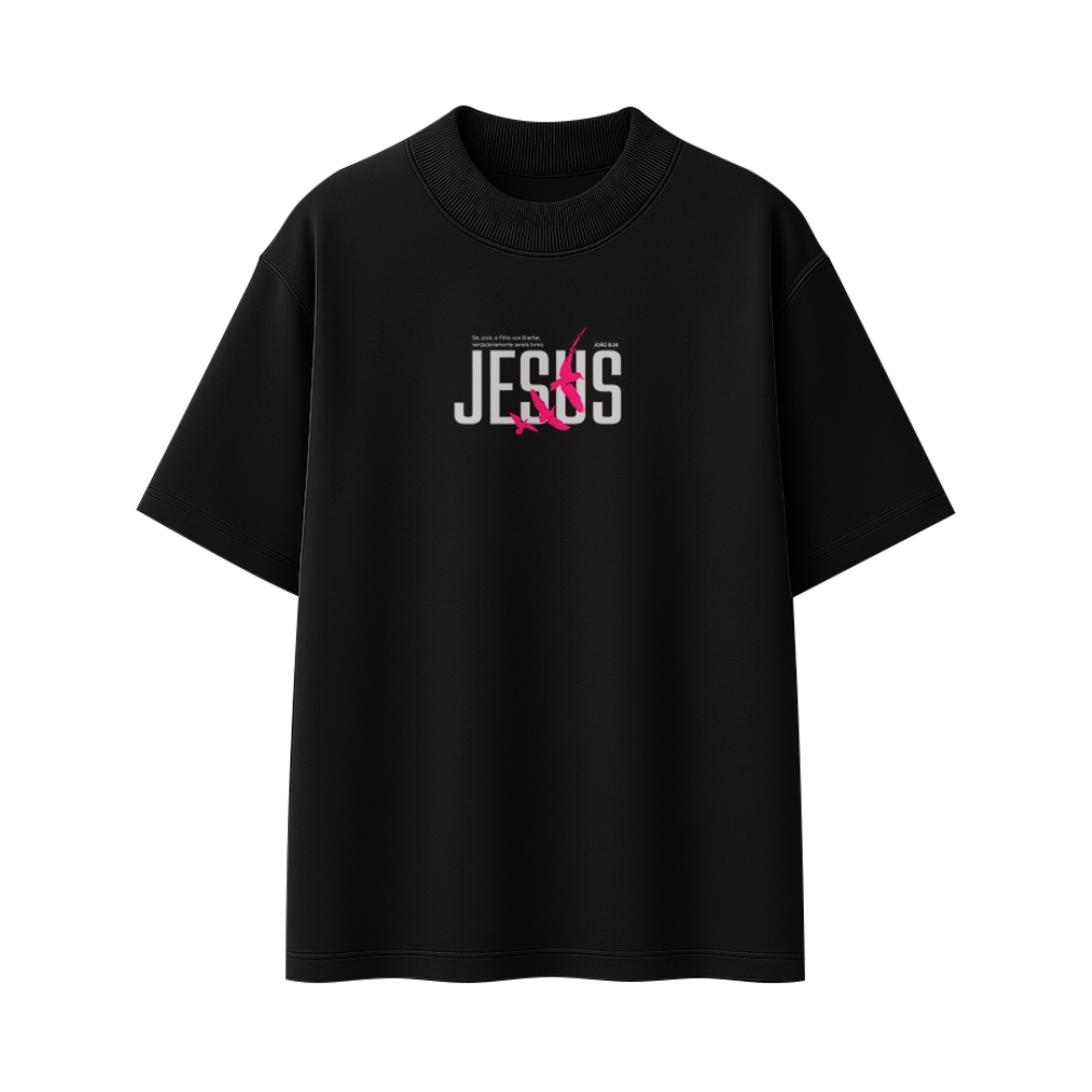 Camiseta Cristã Oversized - Livres - Jesus - Imagem 3